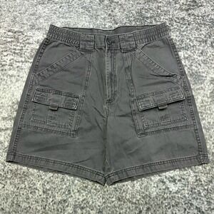 St. John's Bay Cargo Shorts Front Pockets Size 32 Gray Utility Safari Outdoor